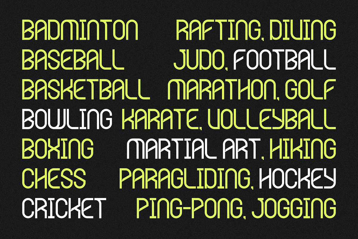 Seventy Five - Sporty Display Font, a Sans Serif Font by figuree studio (Photo 3 of 9)