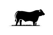 Cow Angus Cattle Grass Silhouette, a Branding & Logo Template by Buqancreative (Thumbnail 5 of 10)