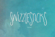Swizzlesticks Font, a Script Font by Creativeqube Design (Thumbnail 1 of 5)