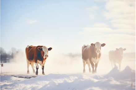 cows breath visible in cold air, an Animal Photo by Sergey Kotenev