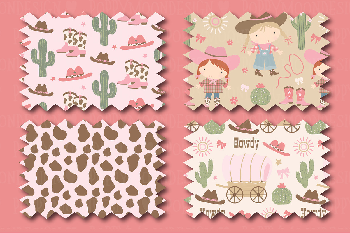 Country Girl clipart & paper set, an Illustration by Poppymoondesign (Photo 4 of 5)