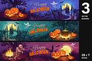 Halloween. Banners, a Decorative Illustration by Yulia Ogneva (Thumbnail 1 of 5)