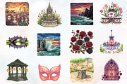 Gothic Summer Clipart, an Illustration by RobertsArt (Thumbnail 6 of 7)