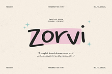 Zorvi - Playful Hand-drawn Font