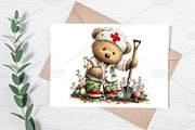Whimsical Easter Nurse Teddy Clipart, an Illustration by Canvas Craft (Thumbnail 5 of 7)