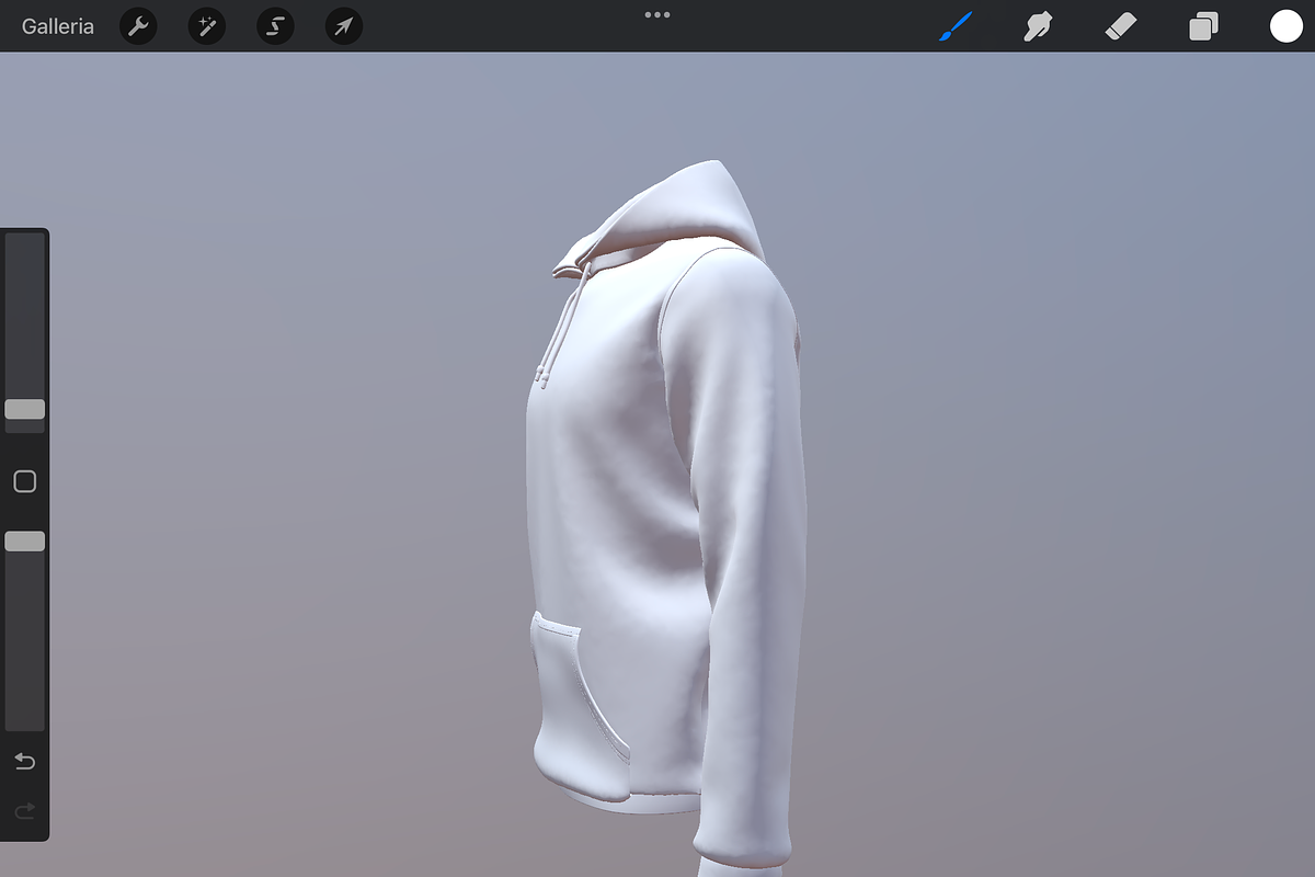 3D Model Hoodie for Procreate App, an Object 3D Model by Shorty Graphics Shop (Photo 6 of 6)