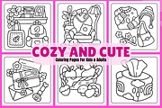 Cozy & Cute Hand Drawn Coloring Book, a Decorative Illustration by Coco Bloom (Thumbnail 1 of 4)
