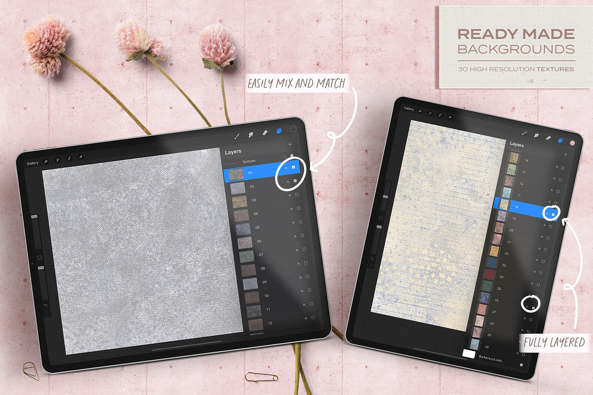 Ready Made Procreate Backgrounds, a Texture Graphic by LuOtero (Photo 3 of 6)