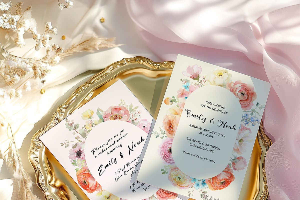 Romantic Watercolor Flower Clipart, a Decorative Illustration by OKArtHub (Photo 2 of 9)