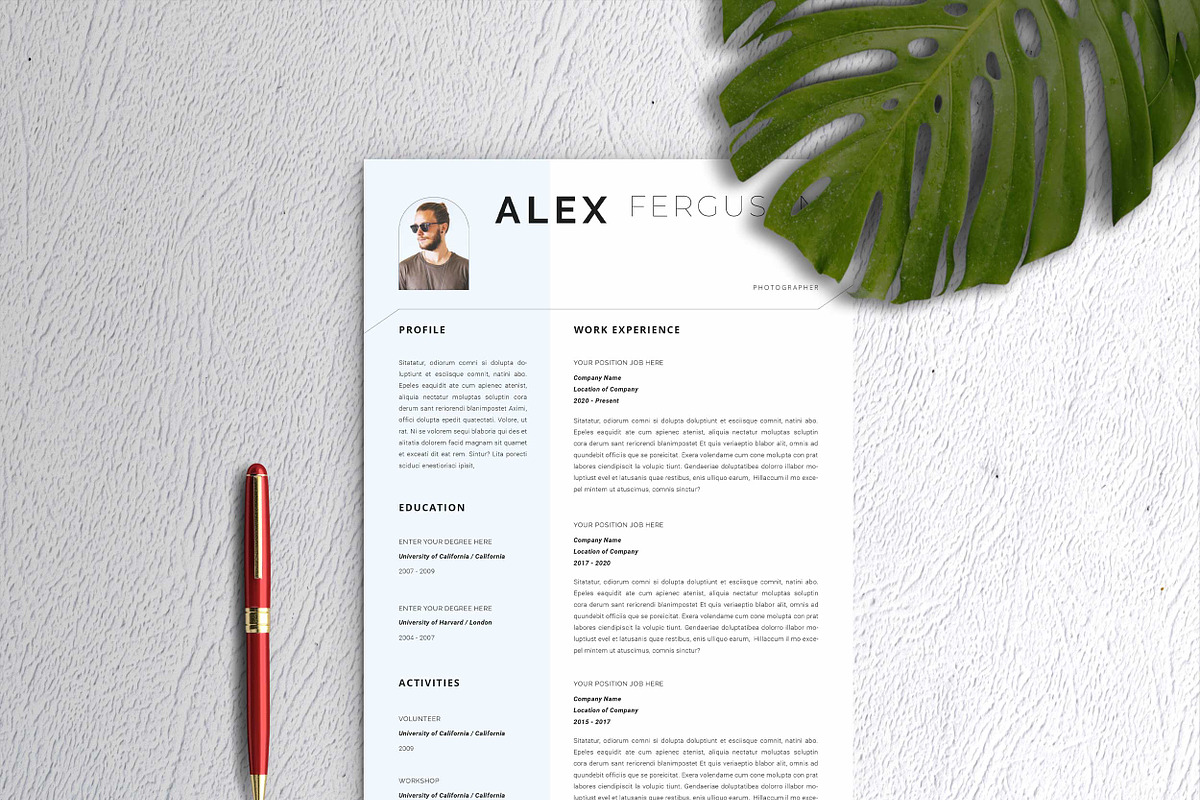 Resume Template / CV, a Resume Template by Peunayah (Photo 1 of 8)