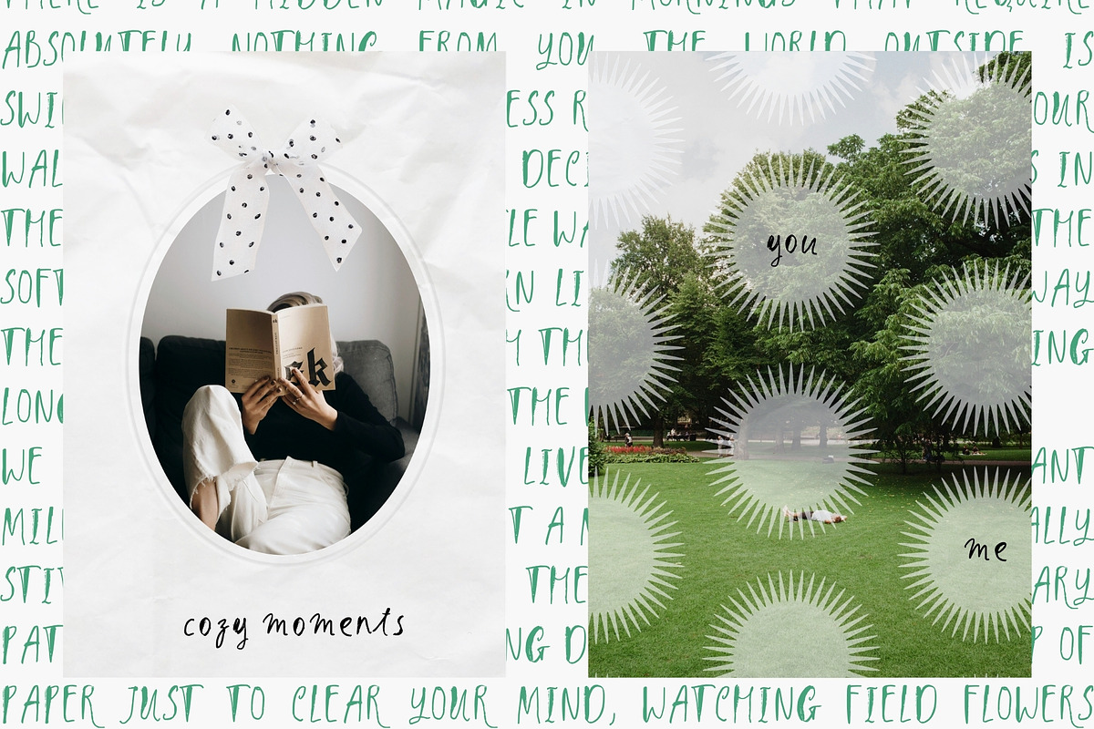Ink & Clover. A Whimsical Font Duo, a Handwritten Font by PaperJamLab (Photo 2 of 18)