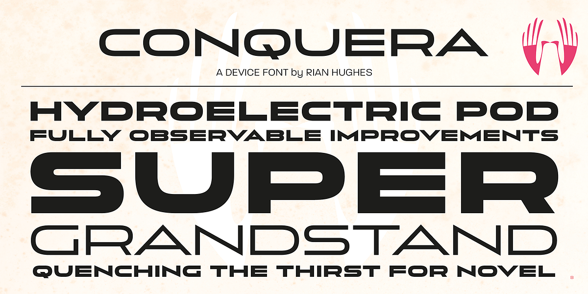Conquera, a Sans Serif Font by Device (Photo 6 of 8)