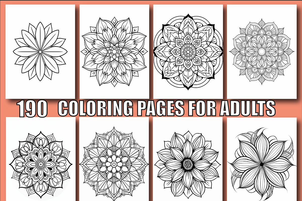 Mandala Coloring Book for Adults, an Animal Illustration by Design Zone