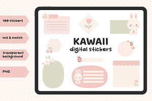 Kawaii Digital Sticker Bundle
