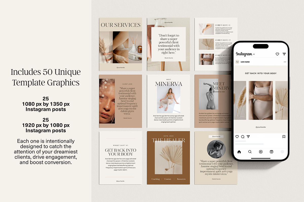 Instagram Canva Templates, a Social Media Template by Glo Design Studio (Photo 2 of 10)