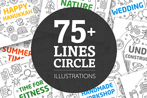BIG SET LINES ILLUSTRATIONS (75+)