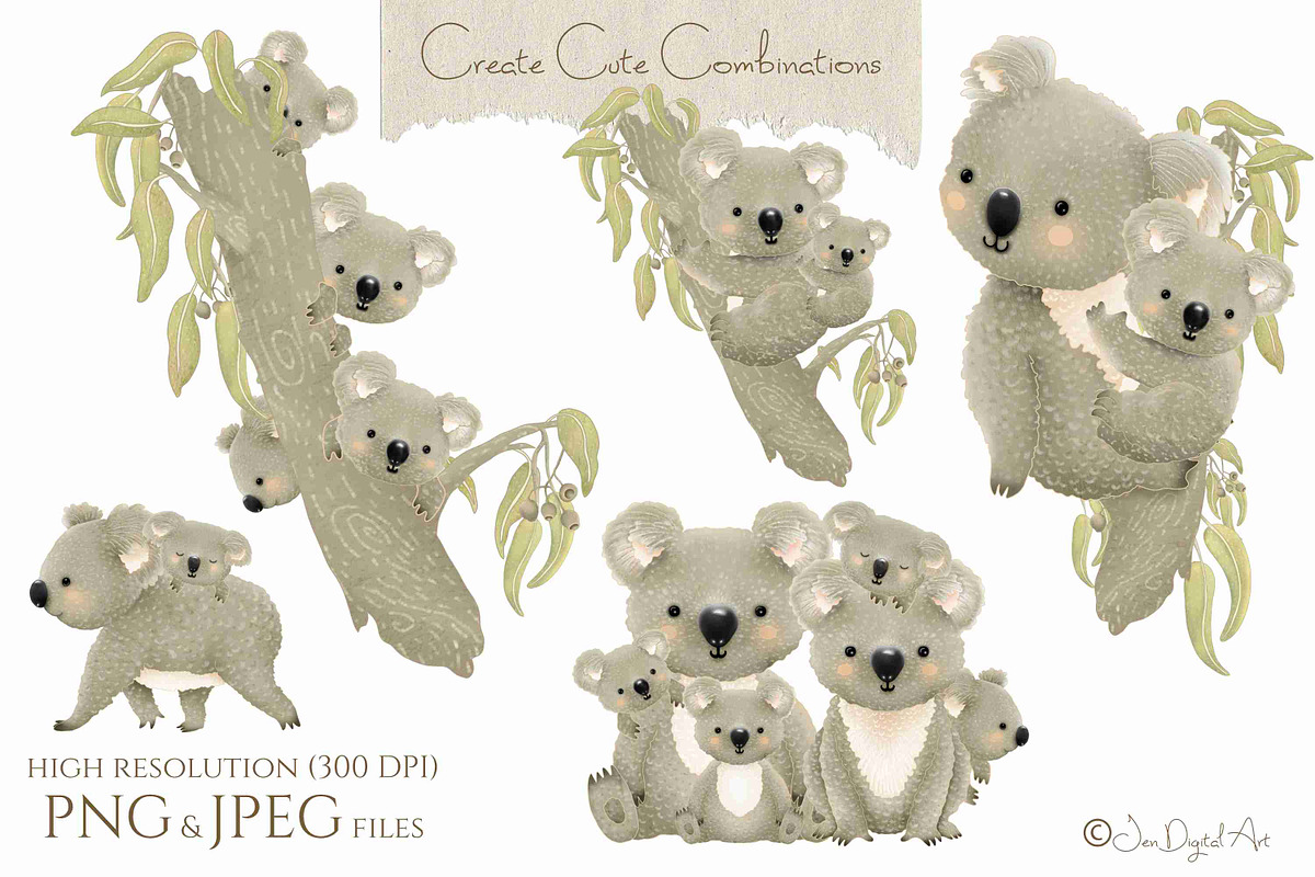 Koalas Collection | 22 Elements, an Animal Illustration by Jen Digital Art (Photo 4 of 7)