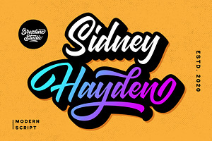 Sidney Hayden - Modern Script Font