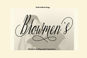 Browmen's, a Script Font by Naqsya.Co (Thumbnail 1 of 8)