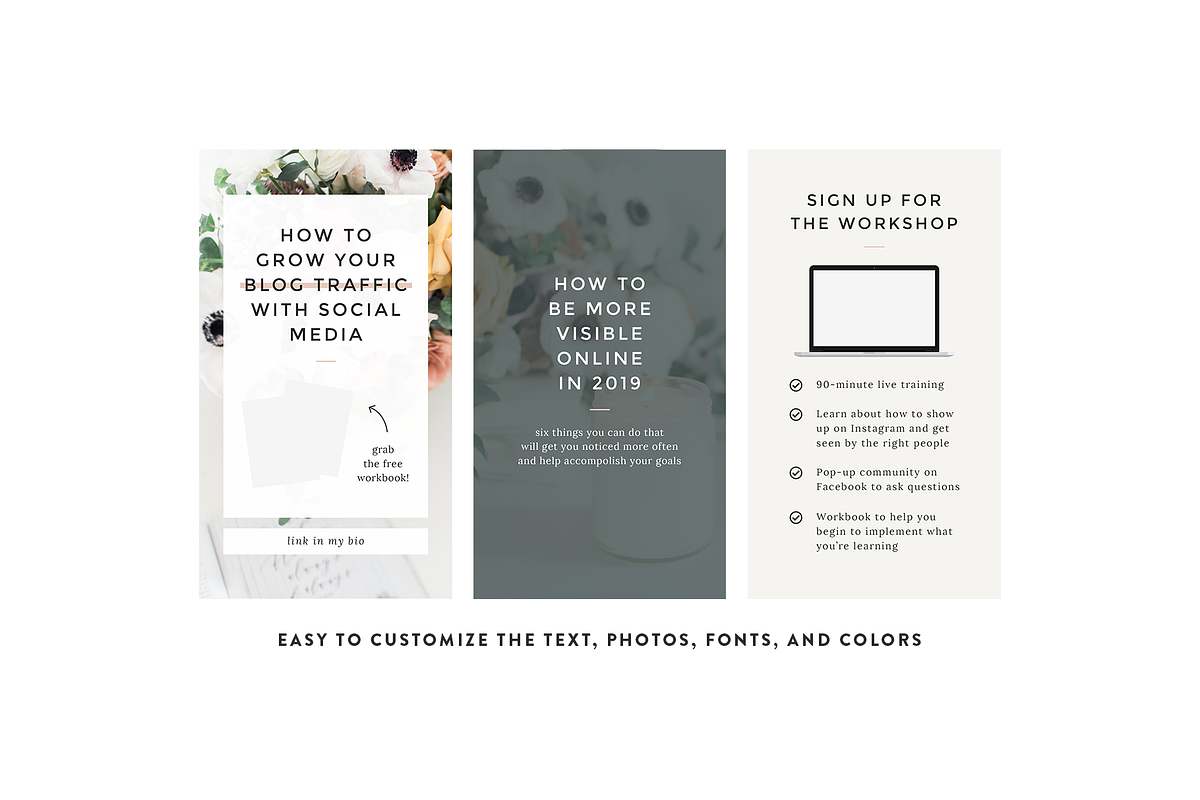Bloom Instagram Templates, a Social Media Template by Coded Creative (Photo 2 of 5)