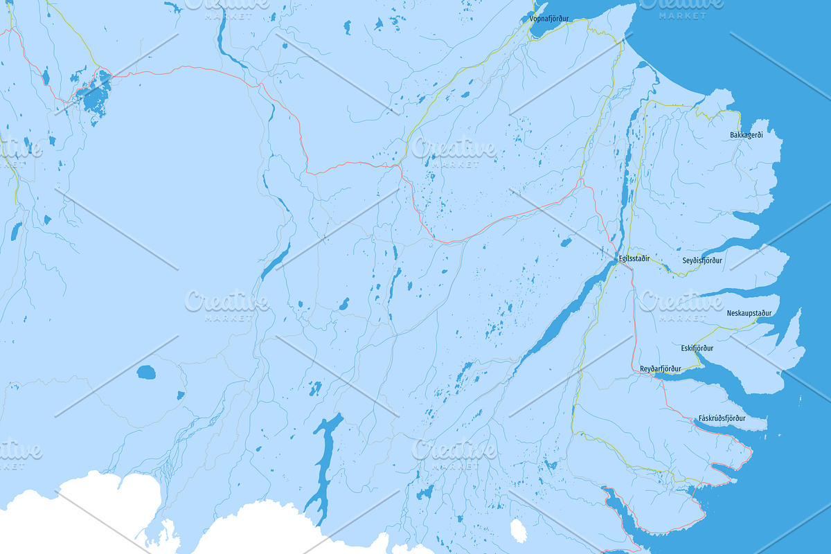 High Detailed Iceland Map, an Illustration by ilynx (Photo 5 of 5)