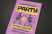 Halloween Music Party Flyer Template, a Flyer Template by megarez (Thumbnail 1 of 3)
