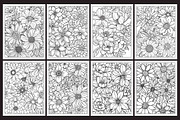 Stress Relief Flowers Coloring Pages, an Illustration by protabsorkar11 (Thumbnail 5 of 8)