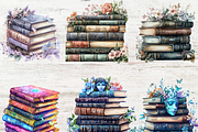 Watercolor Fantasy Books Clipart, an Education Illustration by LA Design (Thumbnail 3 of 10)
