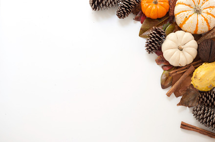 Autumn Leaves Fall Pumpkin Flat Lay