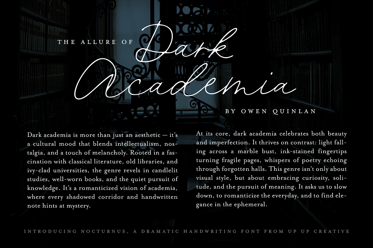Nocturnus Handwritten Script Font, a Script Font by Up Up Creative (Photo 12 of 15)
