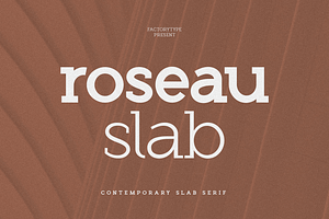 Roseau Slab, a Slab Serif Font by FactoryType Studio
