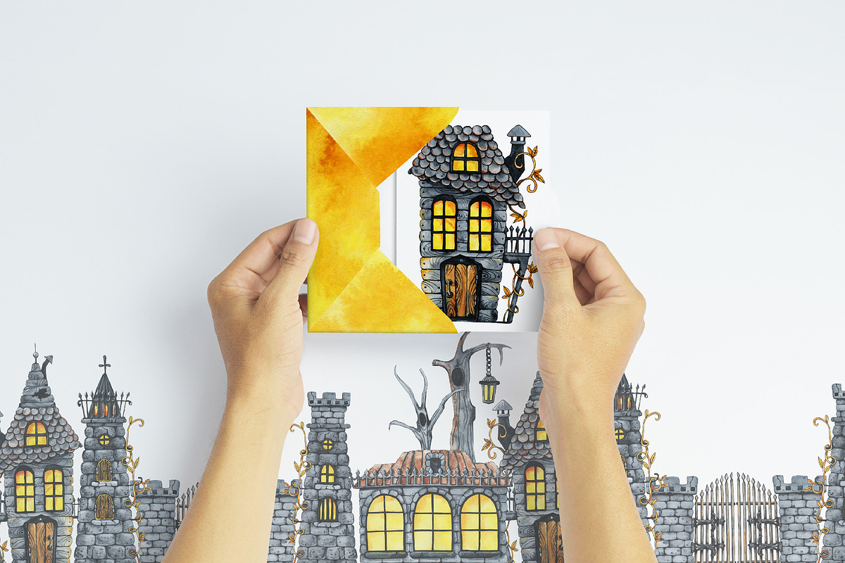 Happy Halloween clipart and paper, a Decorative Illustration by Artmanata (Photo 11 of 16)