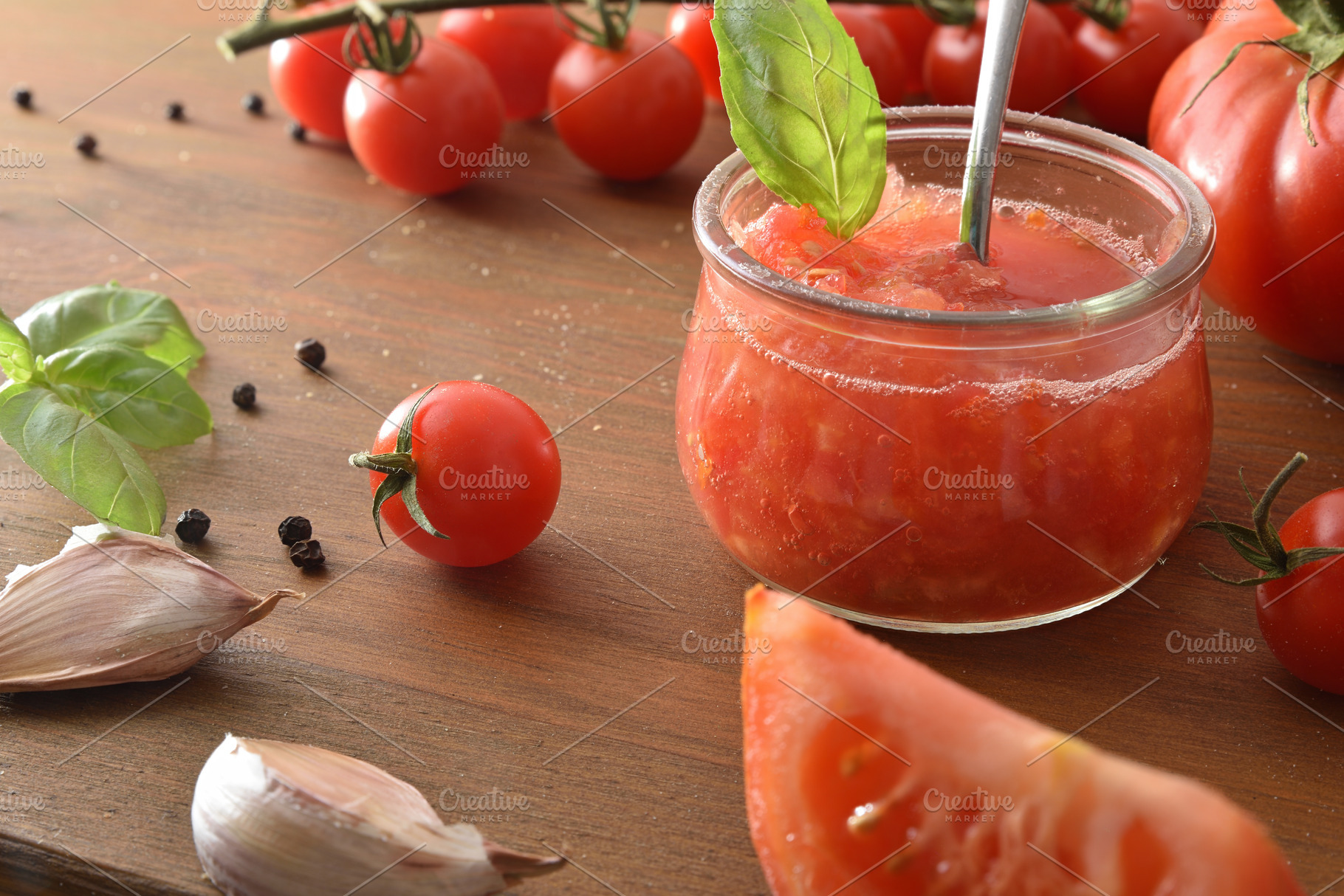 Homemade Fresh Tomato Spread in Glass Jar, a Food & Drink Photo by Davizro's Market