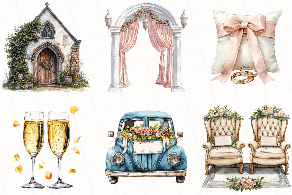 Christian Wedding Clipart, an Illustration by OK Design (Photo 3 of 5)