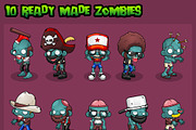 Zombie Horde - Game Sprites, an Illustration by pzUH (Thumbnail 2 of 7)