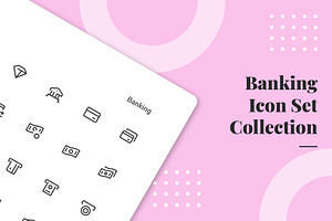 Banking Icon Set Collection