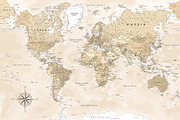 World Map - Highly Detailed Vector, a Graphic by PorcuPen Works (Thumbnail 1 of 6)