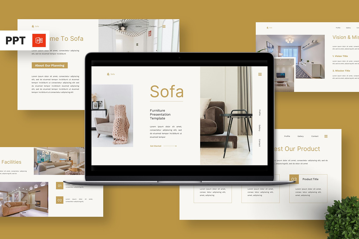 Sofa - Furniture Powerpoint