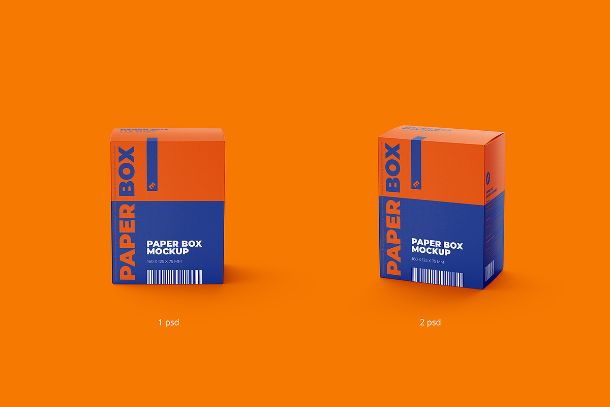 Paper Box Mockup 160x125x75, a Packaging Mockup by easymock (Photo 4 of 11)