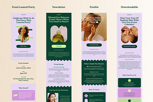 Dewy Skin Email Newsletter Templates