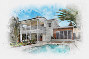 Watercolor House Painting Art Effect, an Action Add-On by MRI STUDIO (Thumbnail 16 of 17)