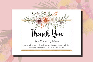 Floral Flower Thank You Card