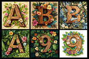 Floral Alphabet Coloring Pages, an Education Illustration by protabsorkar11 (Thumbnail 7 of 7)