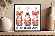 Festive Champagne Bottle Clipart Png, an Illustration by Black Bird Studio (Thumbnail 4 of 4)