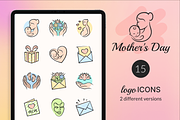 Mother's Day Icons, an Outline Icon by Kalash (Thumbnail 1 of 7)