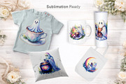 Coffee Ghost Sublimation PNG, an Illustration by Artnoy (Thumbnail 6 of 8)
