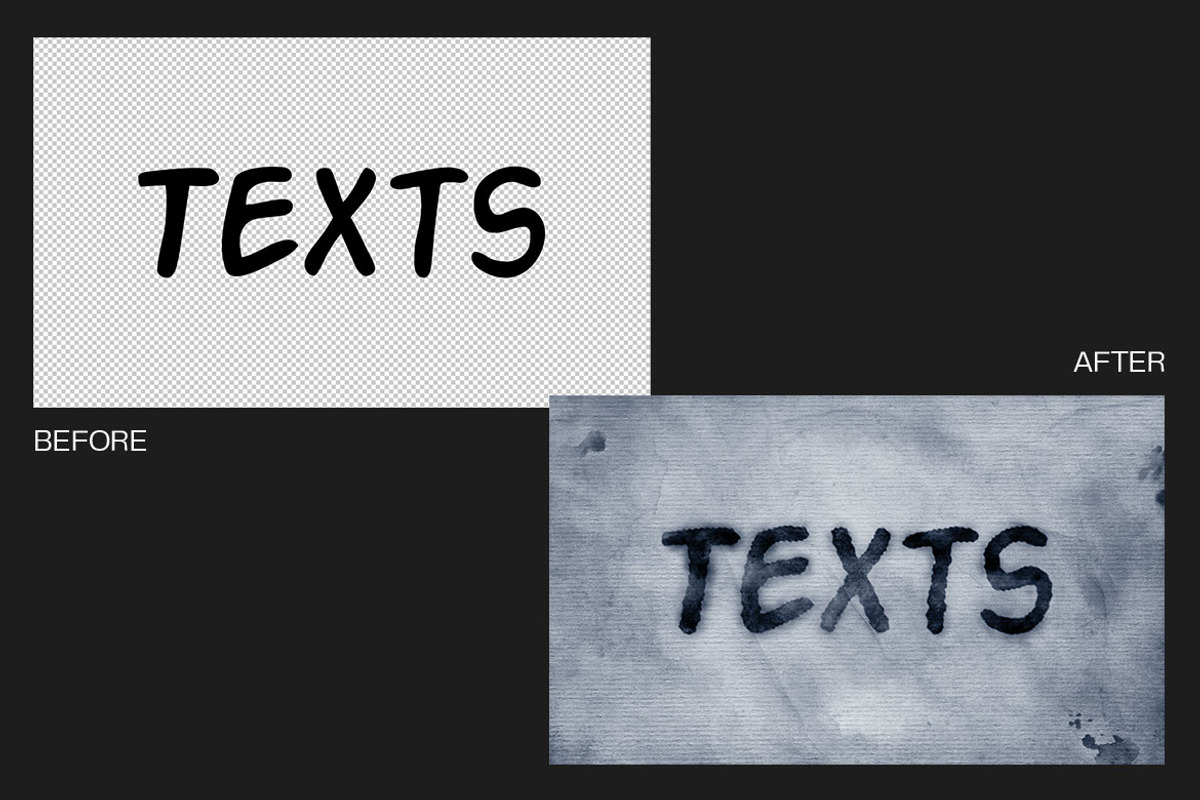 Ink Paper Text Effect, a Layer Style Add-On by dokudokunomi