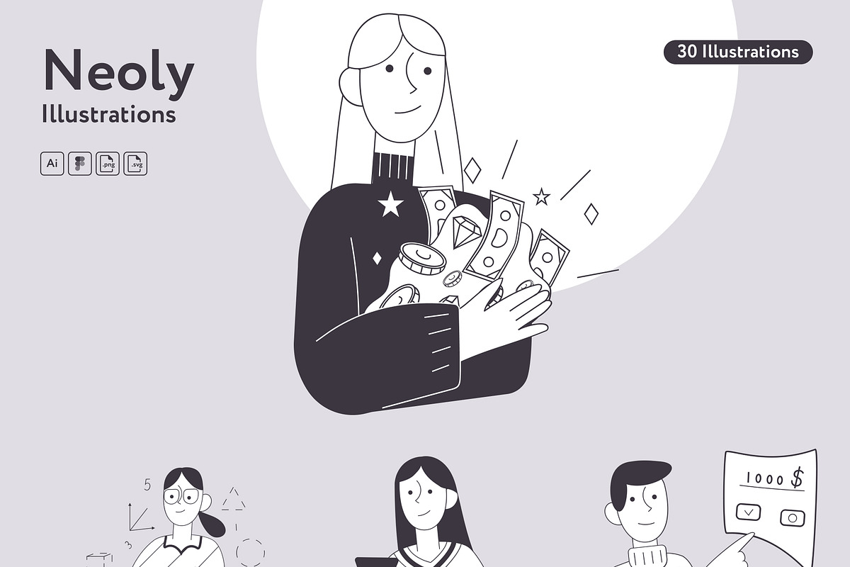 Neoly Finance Illustrations, a Finance Illustration by Welovegraphics (Photo 7 of 8)