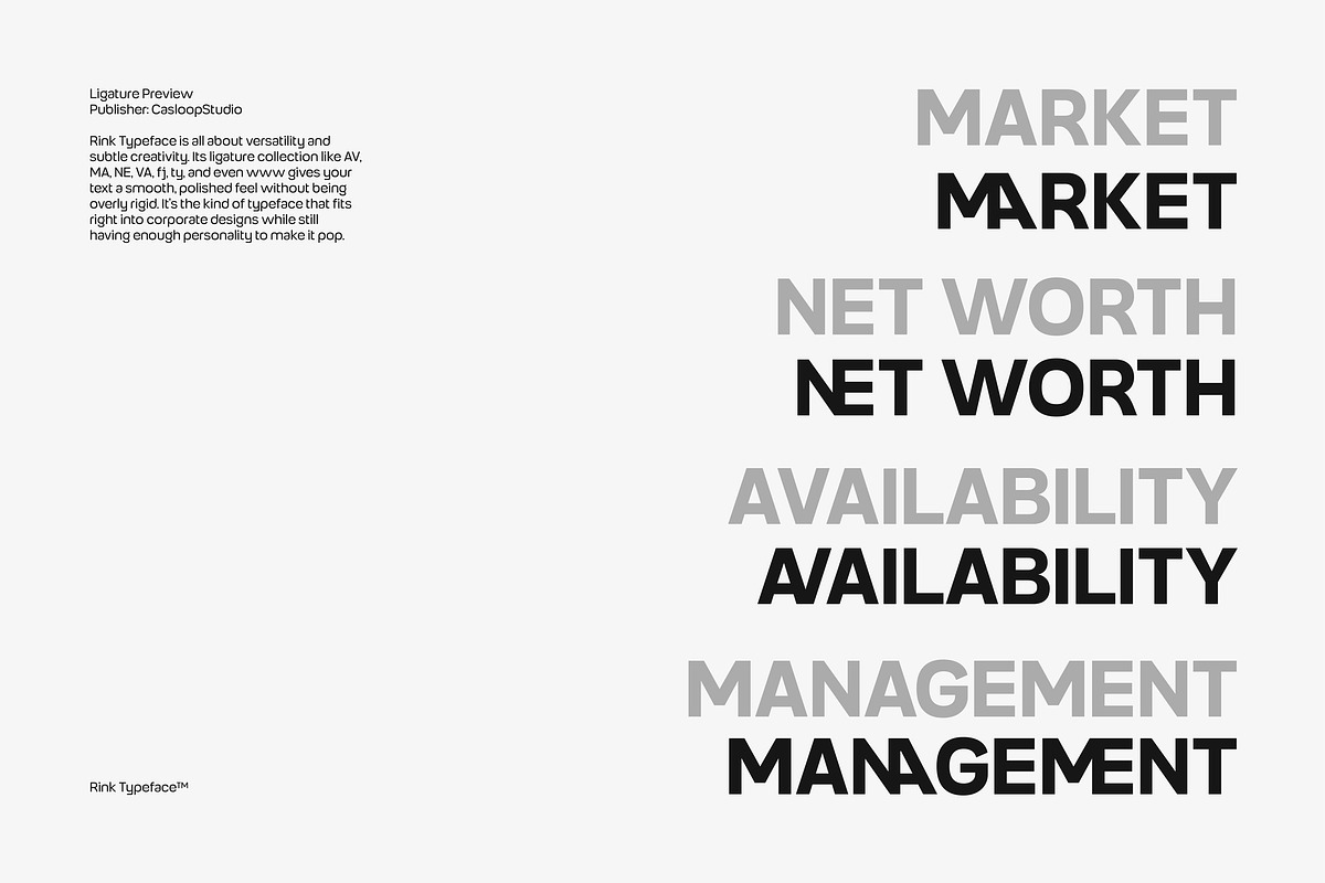 Rink - Geometric Sans 9 Fonts, a Sans Serif Font by Casloop Studio (Photo 3 of 9)