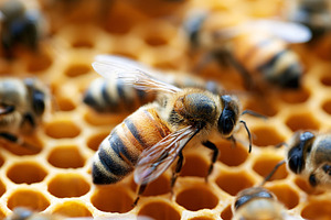 Honey bees working, an Animal Photo by MistyDay
